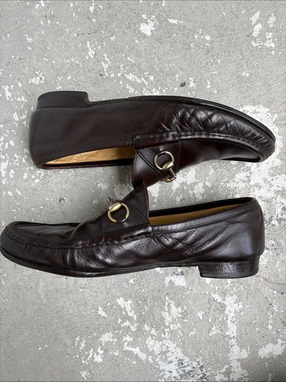 Vintage Gucci horse pit loafers